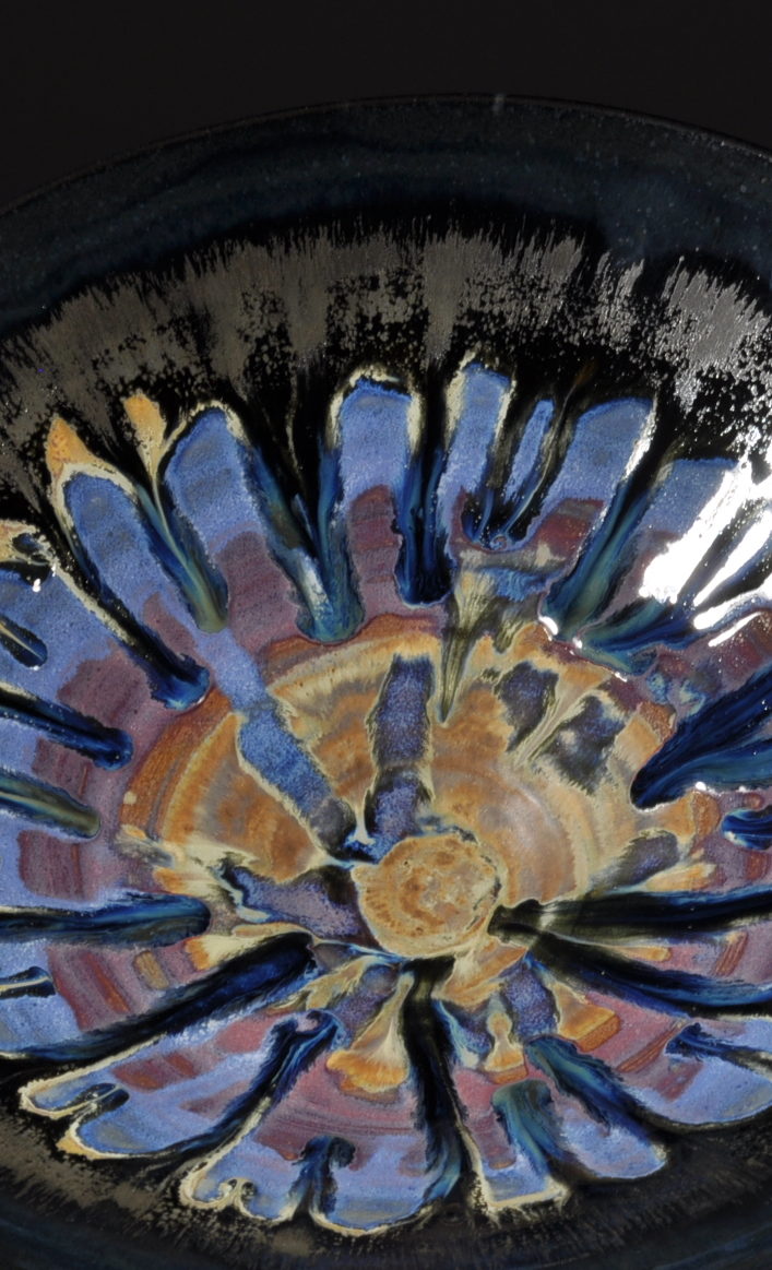 stoneware Ash Glaze Pottery Bowl by Rick Hogan