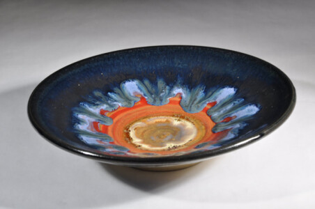 Shallow Ash Glaze Bowl by Rick Hogan