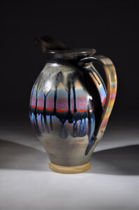 stoneware Ash Glaze Pottery Pitcher by Rick Hogan